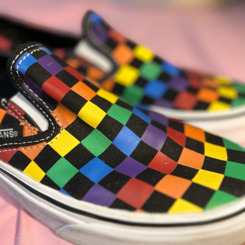 Vans Multicolor Checkered Slip-On Shoes